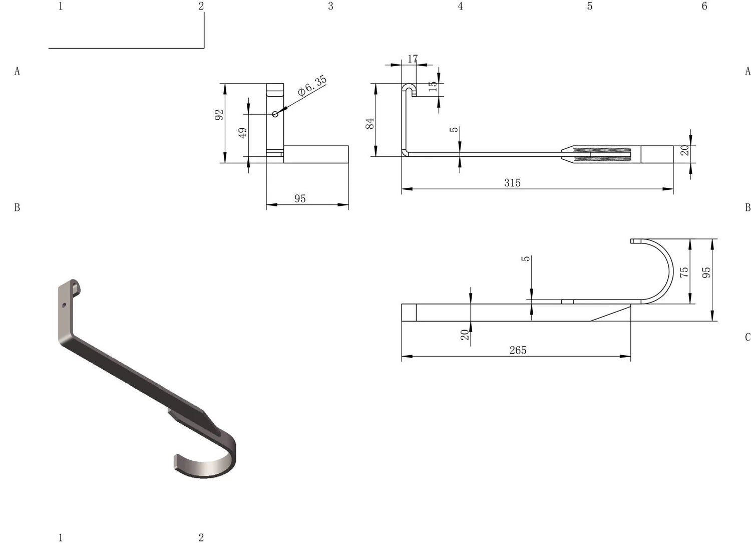 Fleximounts® Long Reversed Utility Shelf Hooks