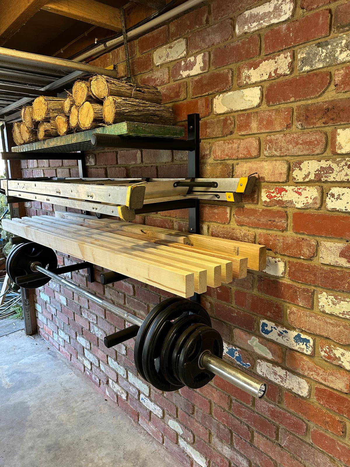 Fleximounts® Wall Mounted Heavy-Duty Universal Quad Storage Rack Set