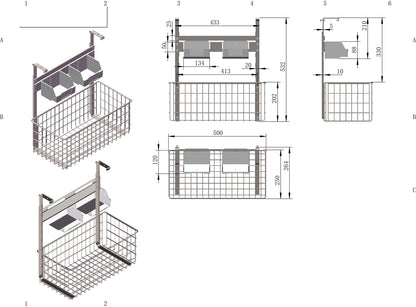 Fleximounts® Shelf Mounted Large Basket Set