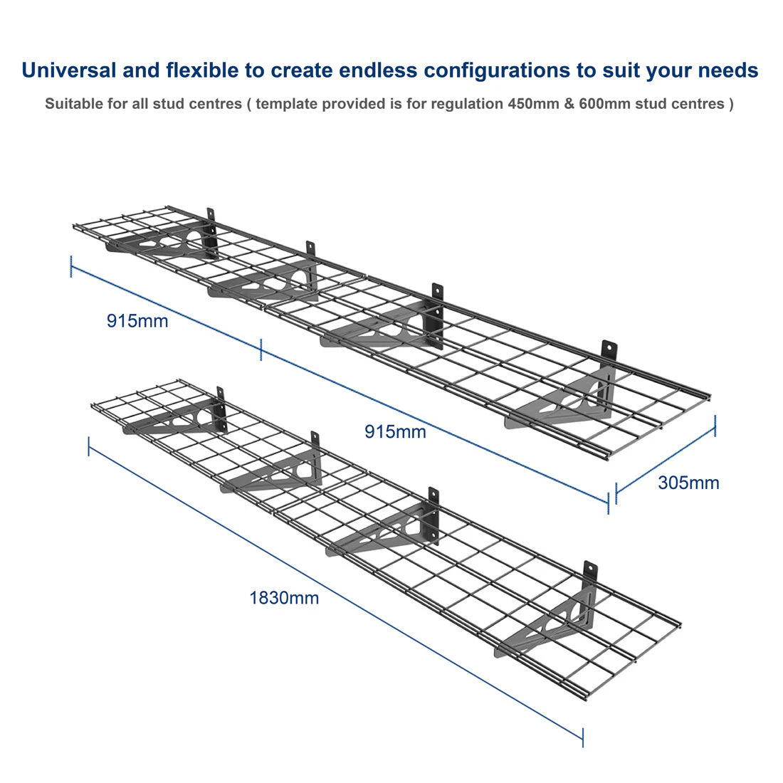 Fleximounts® Wall Shelving Standard - 3660mm Length