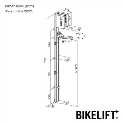 BIKELIFT® | Easy Lift Vertical On-Wall Bike Rack